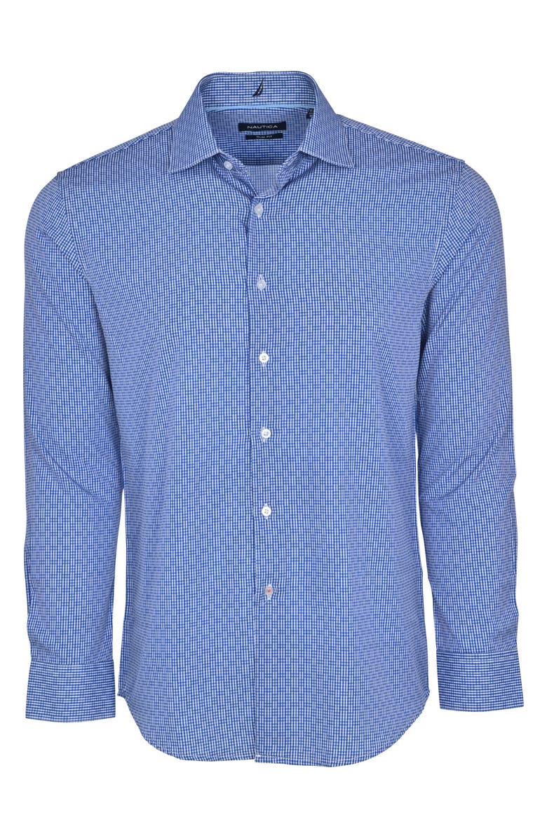 Nautica Slim Fit 4-Way Stretch Patterned Dress Shirt, Main, color,