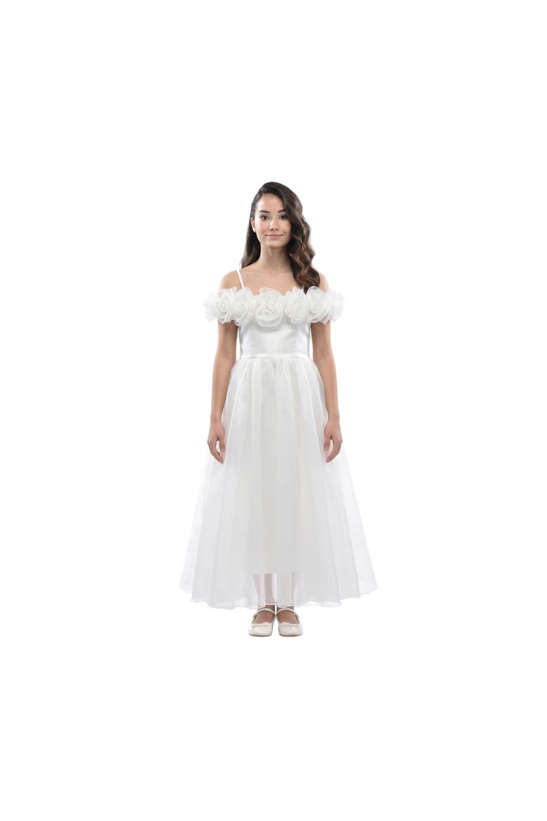 Chloe Tulle Dress, Alternate, color, White