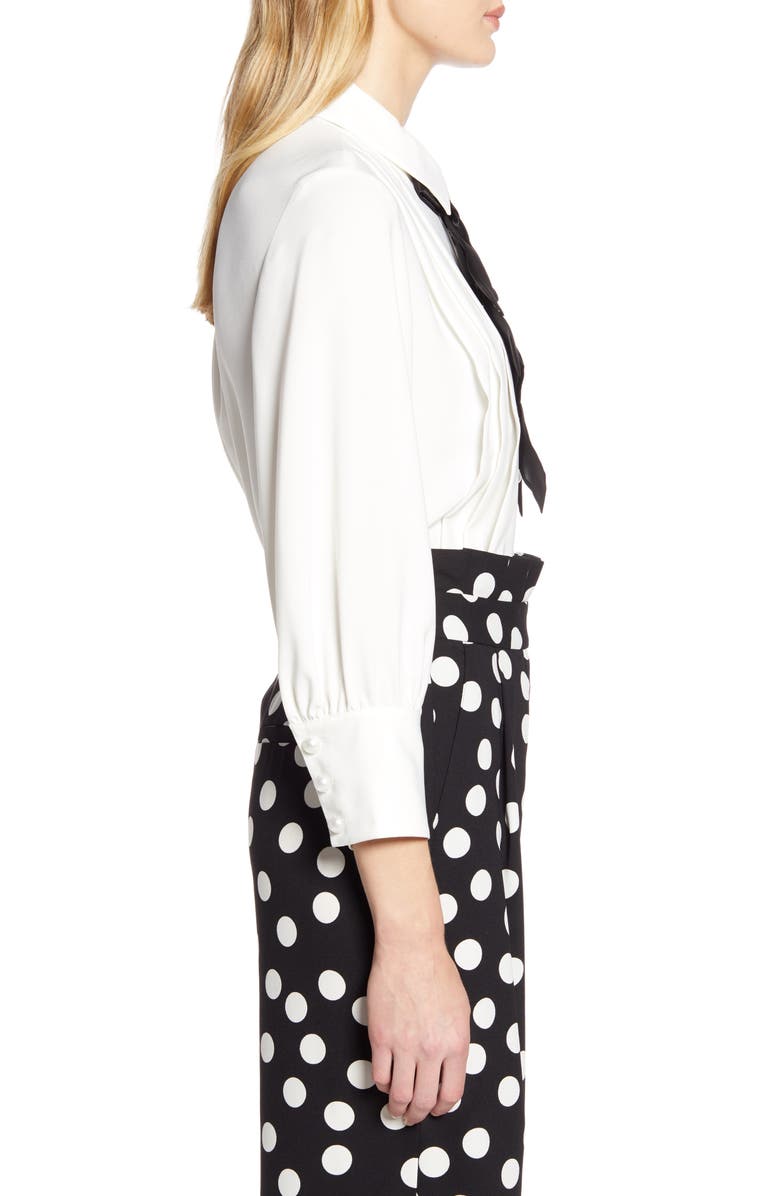 Halogen<sup>®</sup> x Atlantic-Pacific Bow Front Pleated Blouse, Alternate, color, 