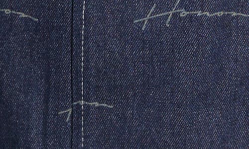Honor The Gift Print Riding Flare Jeans In Indigo
