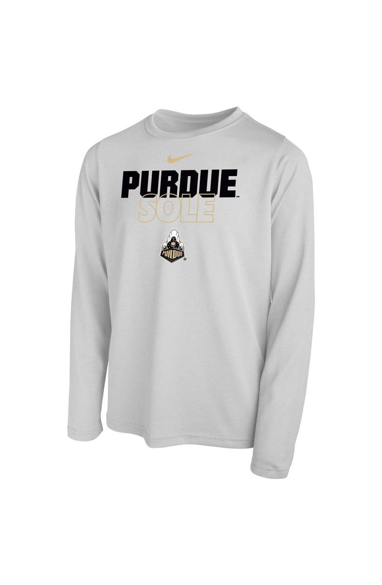 Nike Youth Nike White Purdue Boilermakers 2023 On Court Sole Bench T-Shirt, Alternate, color,