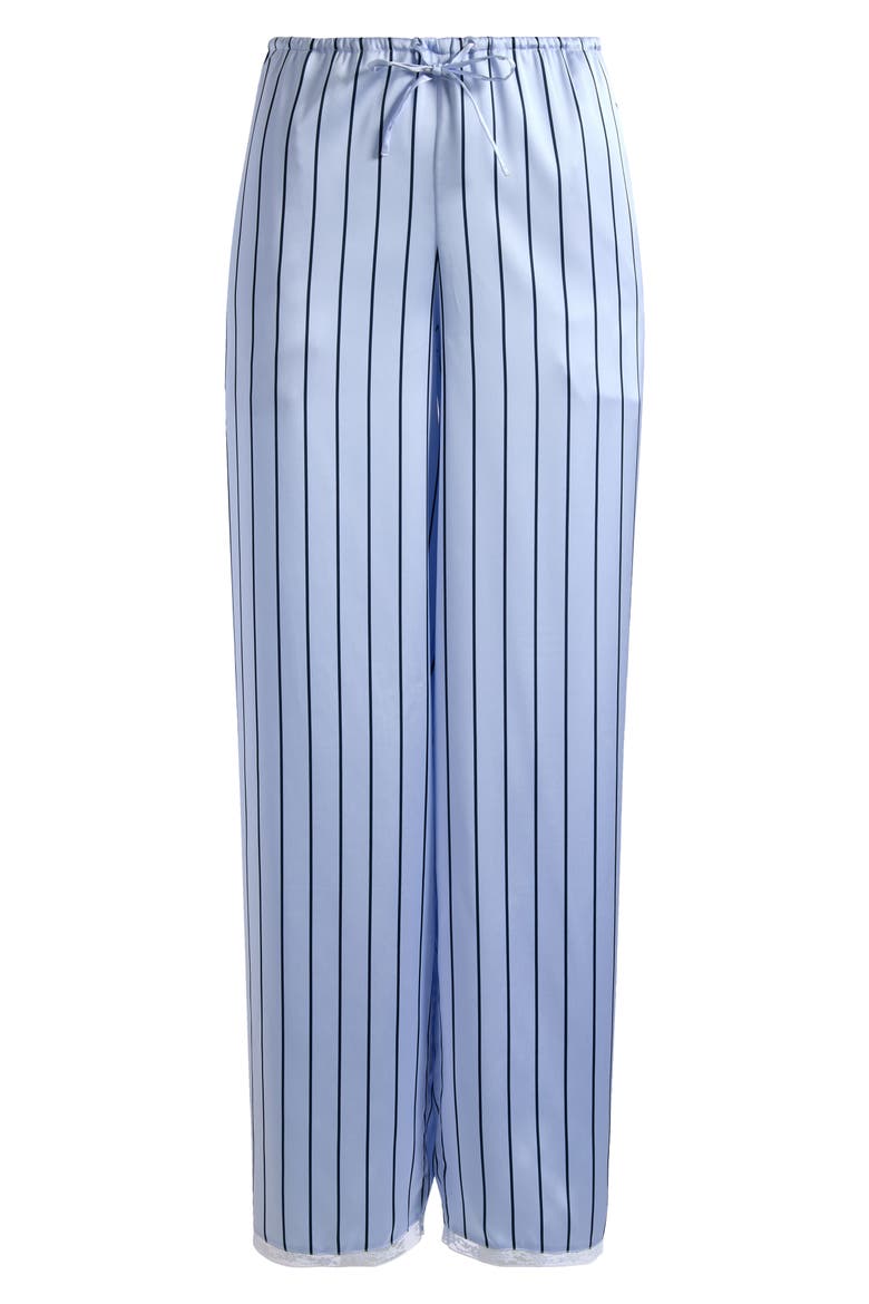 Woven Shine Lace Pants, Main, color, PERIWINKLE WIDE STRIPE