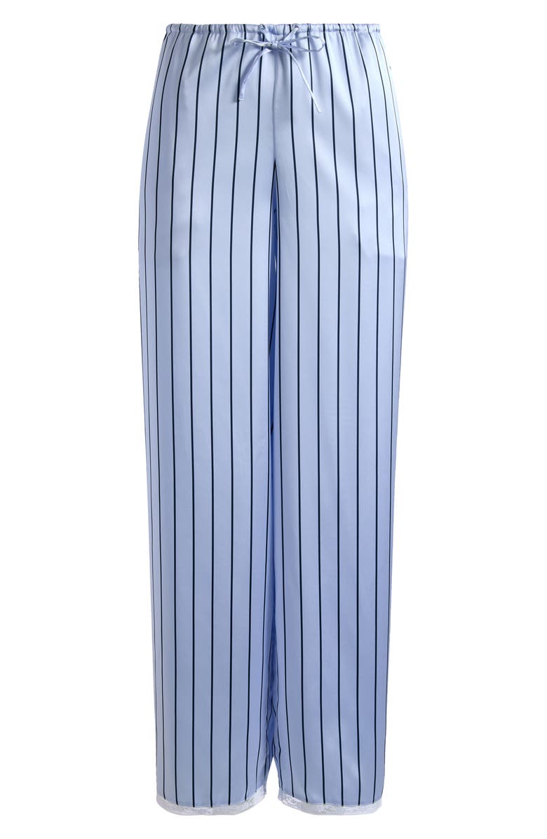 SKIMS Woven Shine Lace Pants, Main, color, Periwinkle Wide Stripe