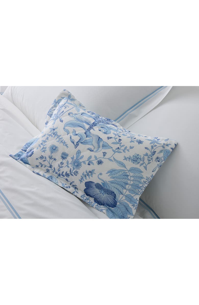 Matouk Pomegranate Linen Euro Sham, Alternate, color, Porcelain Blue