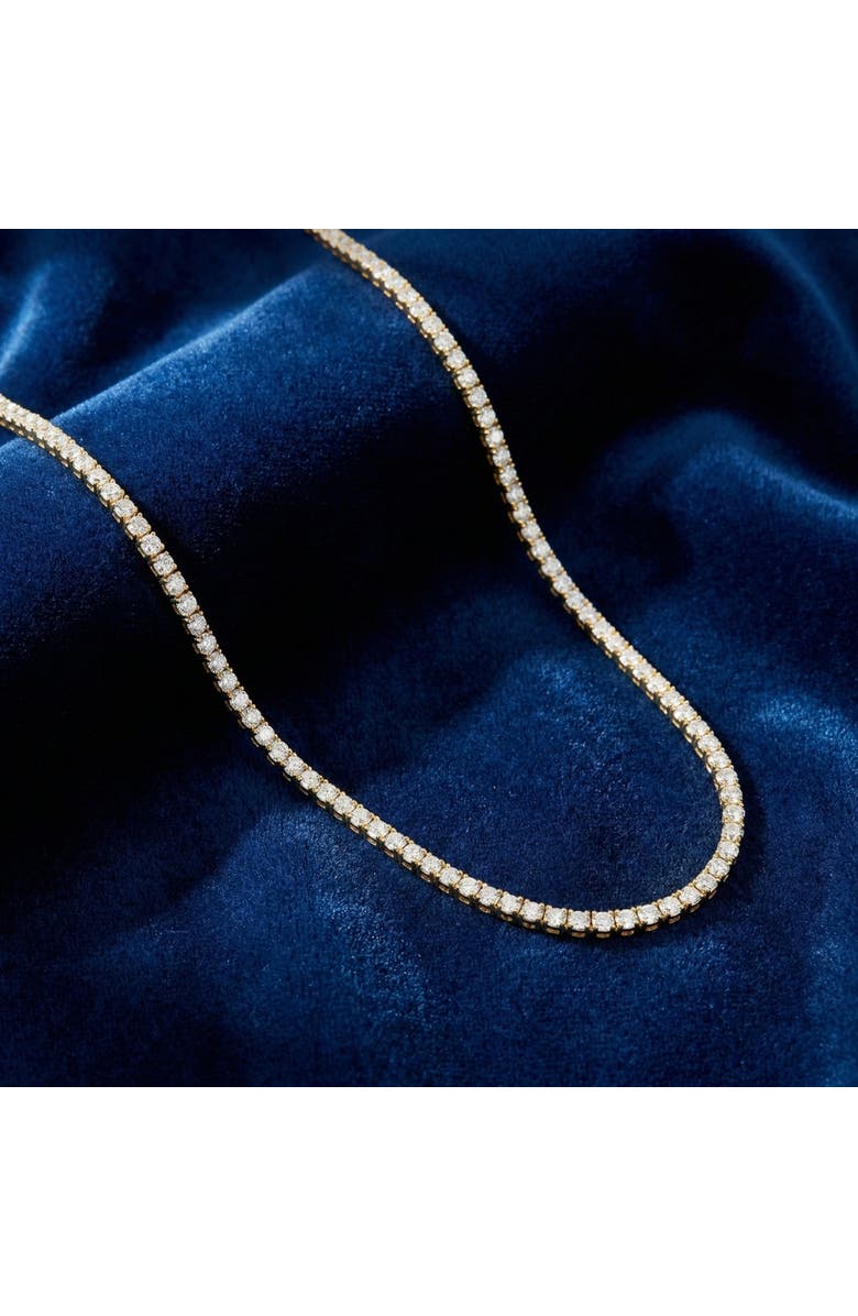 Bliss Diamond 20Ct Round Diamond Tennis Necklace 14k Gold Lab Grown, Alternate, color, 14K Yellow Gold