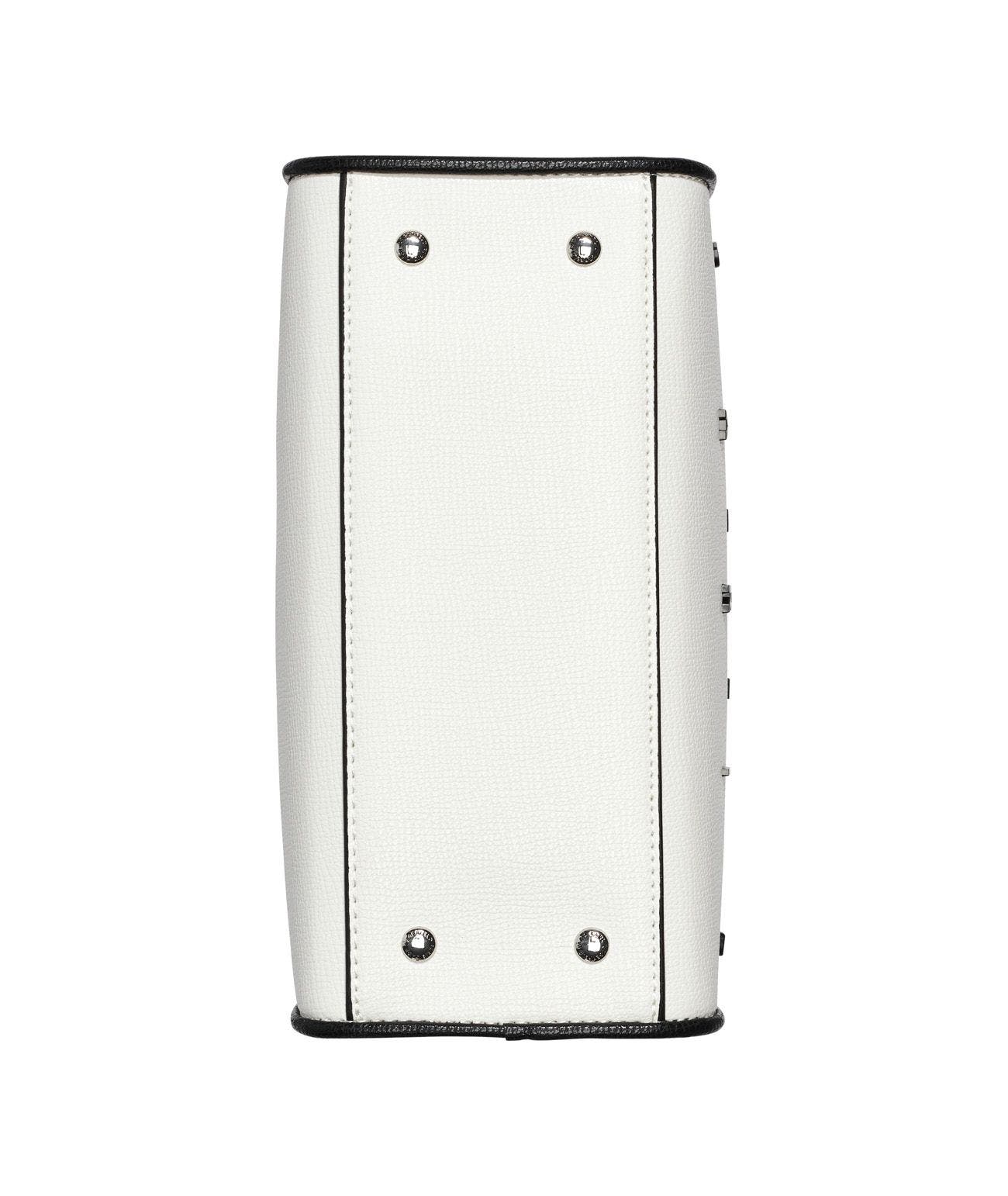 KARL LAGERFELD PARIS Maybelle Satchel, Alternate, color, White/Black