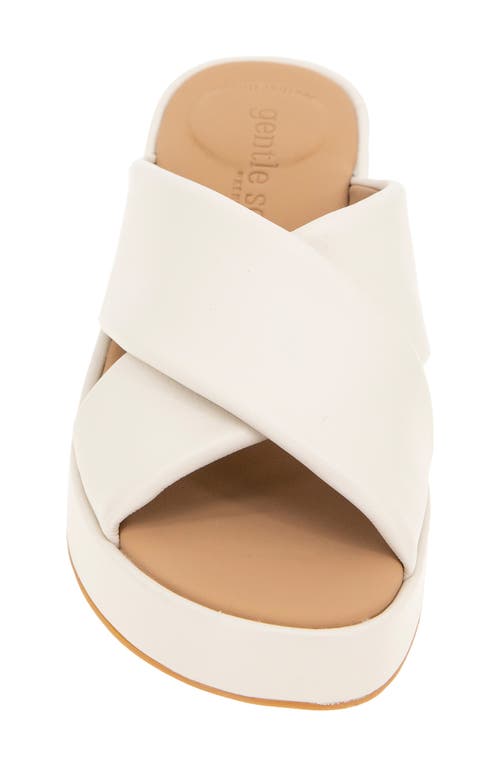 Shop Gentle Souls By Kenneth Cole Gentle Souls River Platform Slide Sandal In Stone Leather
