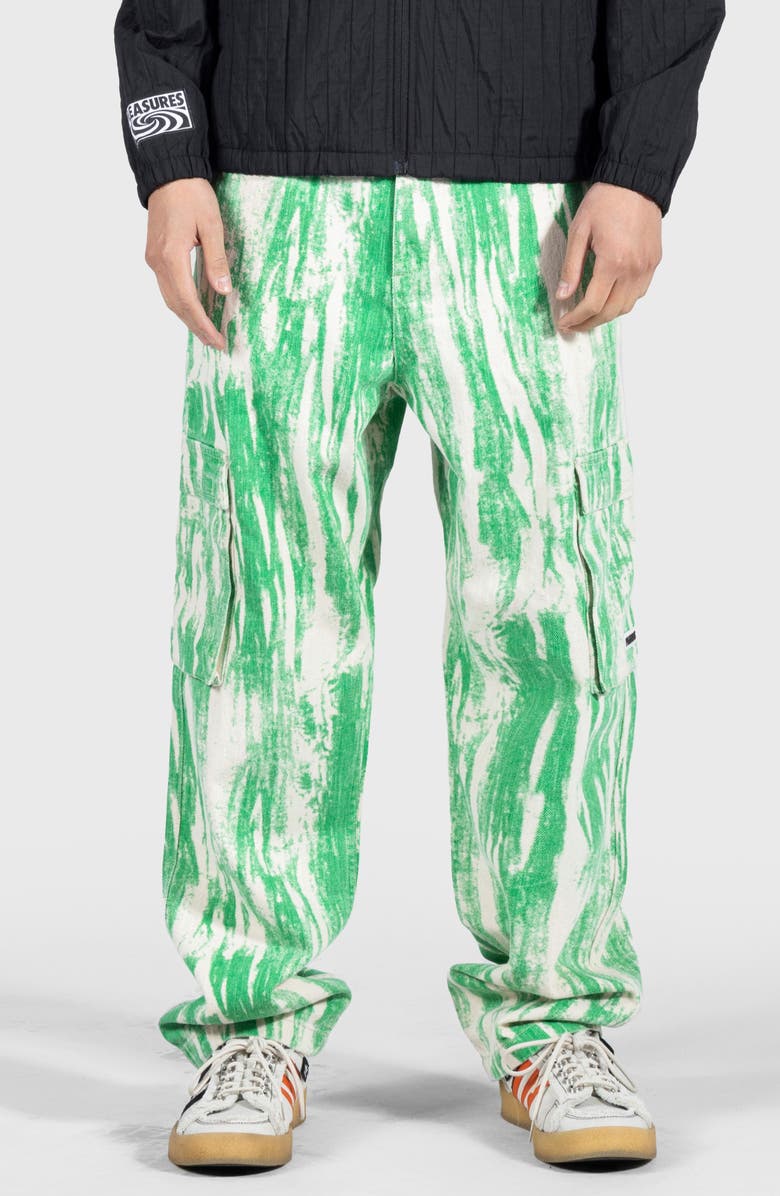 PLEASURES Buzz Cargo Jeans, Main, color, Green