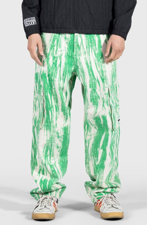 Pleasures Buzz Cargo Jeans In Green