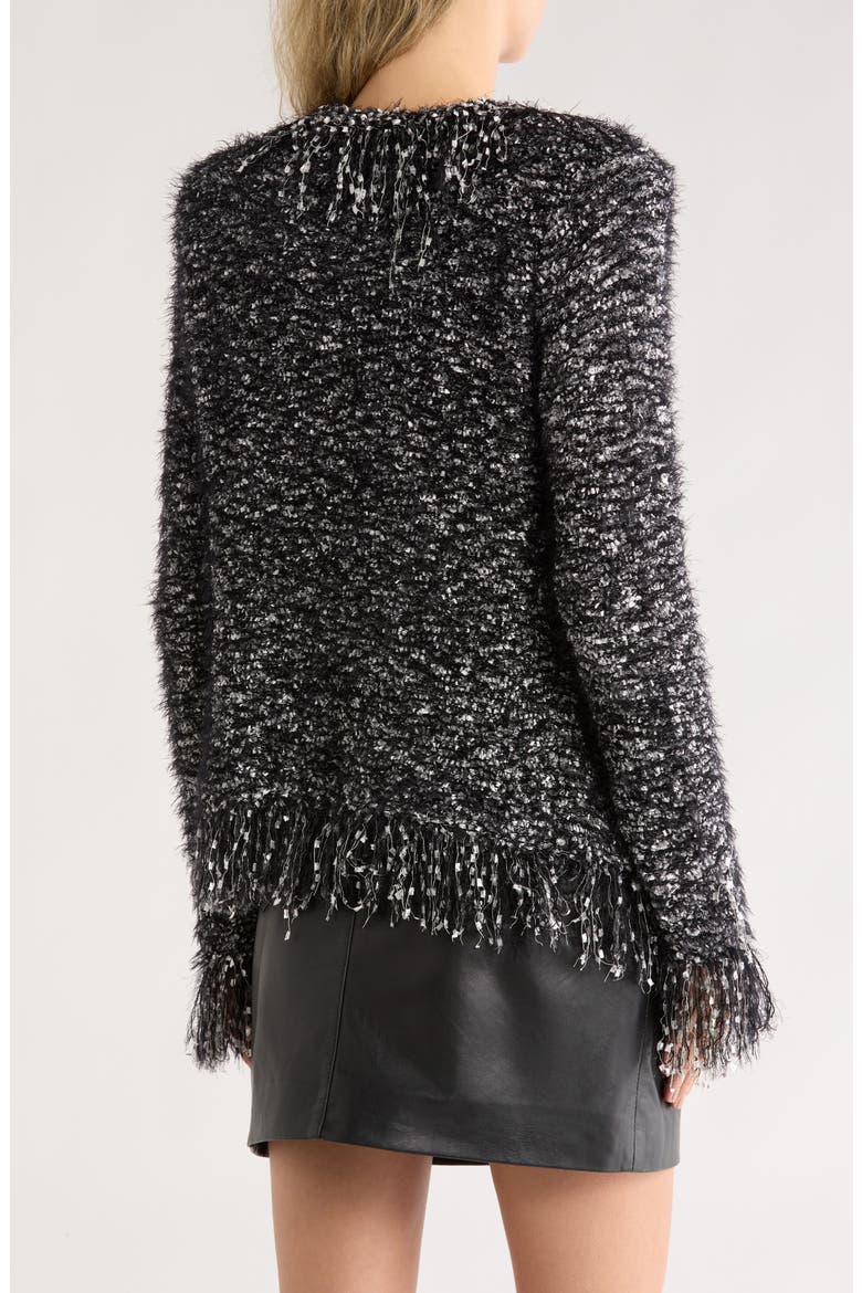 Knit Cardigan, Alternate, color, BLACKSILV
