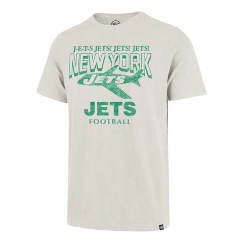 Men's '47  Natural New York Jets Head On Scrum Slub T-Shirt