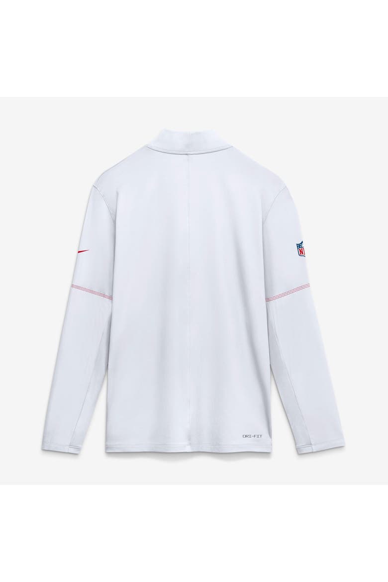 Men's Nike White Kansas City Chiefs Sideline Logo Glory Midweight Dri-FIT Half-Zip Pullover, Alternate, color, White