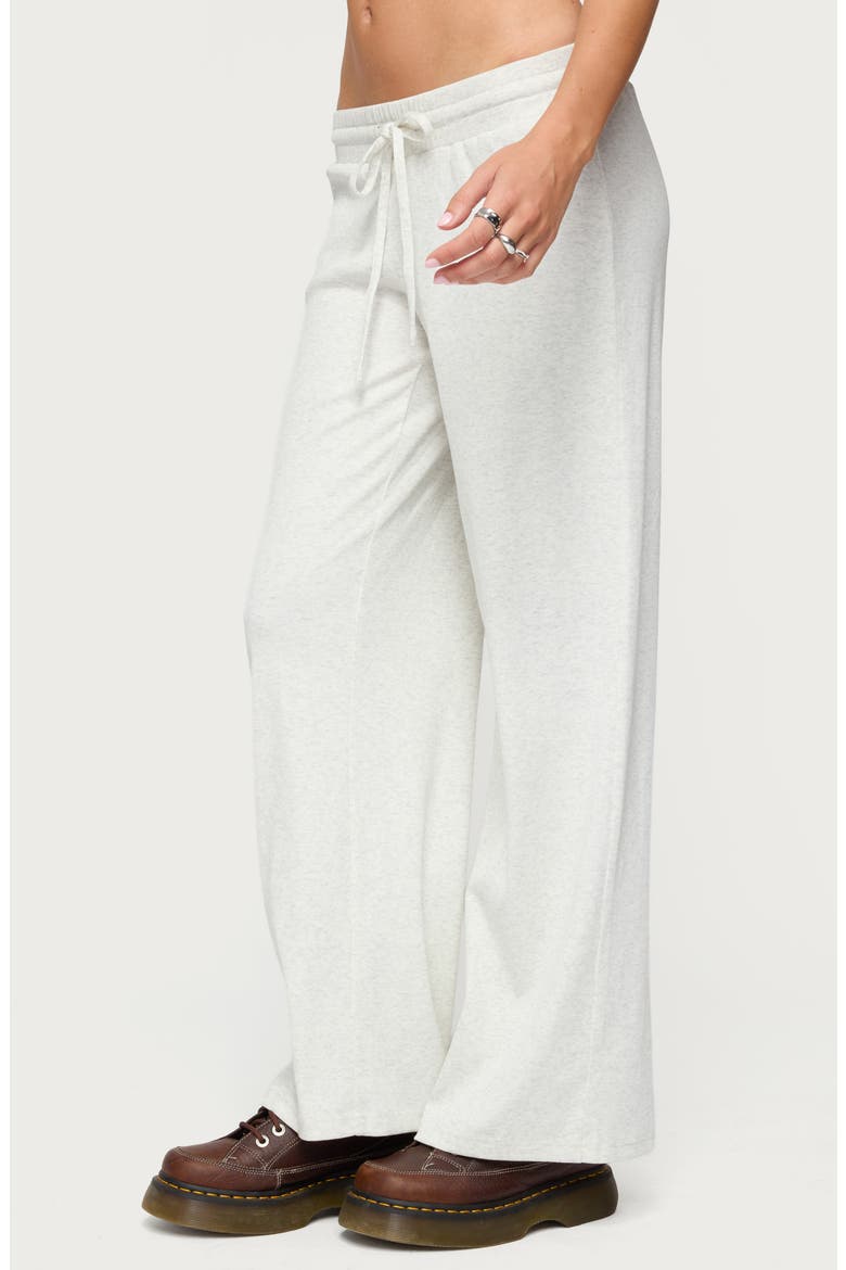 Cicilia Rib Drawstring Pants, Alternate, color, GRAY-MELANGE