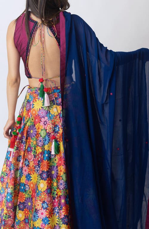 Raas Kari Floral Chaniya Choli In Multi