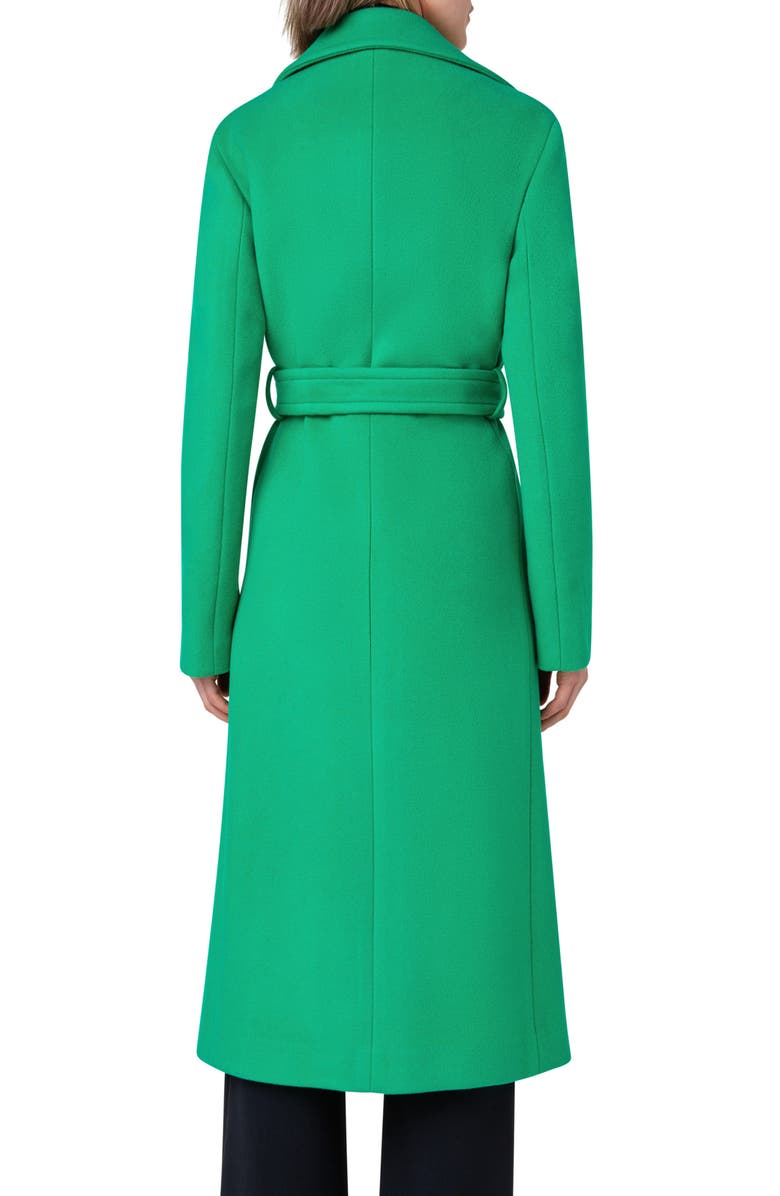 Akris punto Wool Blend Belted Coat, Alternate, color, 