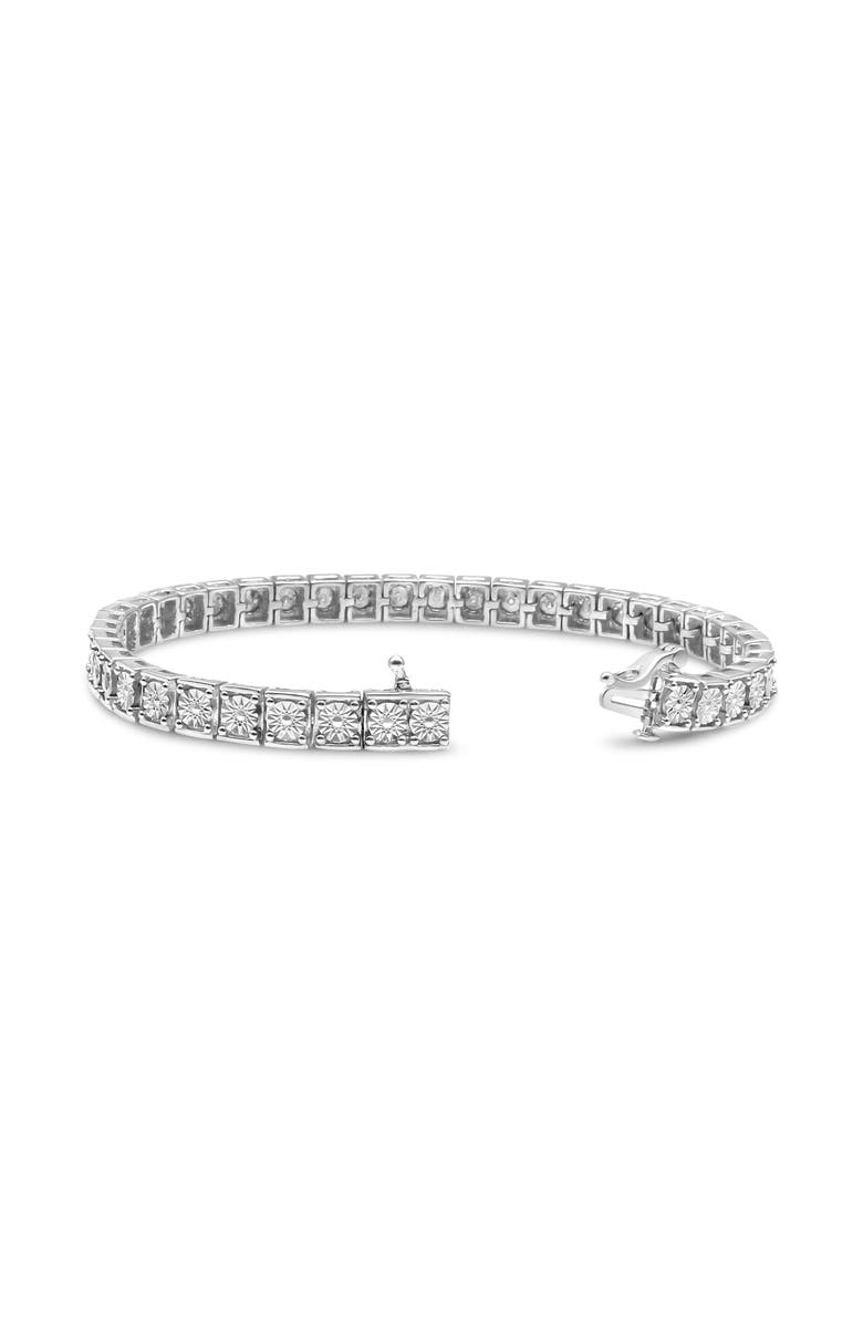 Haus of Brilliance Silver 1/4 Cttw Diamond Link Bracelet, Alternate, color, White