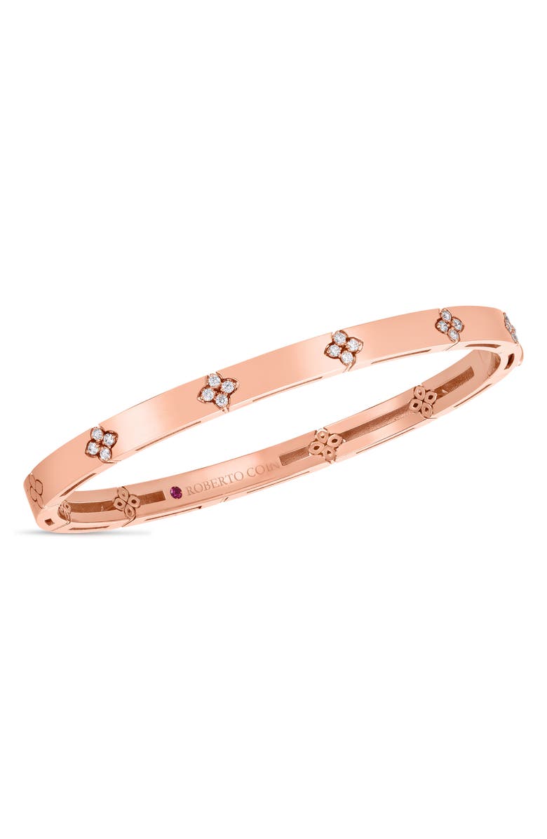 Roberto Coin Verona Bangle Bracelet, Main, color, Rose Gold