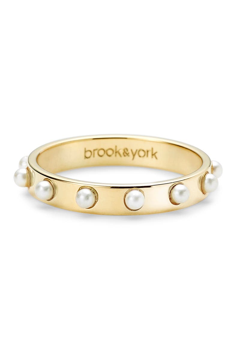 Holly Imitation Pearl Ring, Alternate, color, GOLD