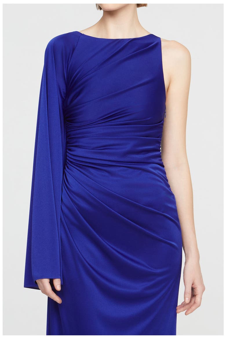 Elyssia Jersey Gown, Alternate, color, Sapphire Stone