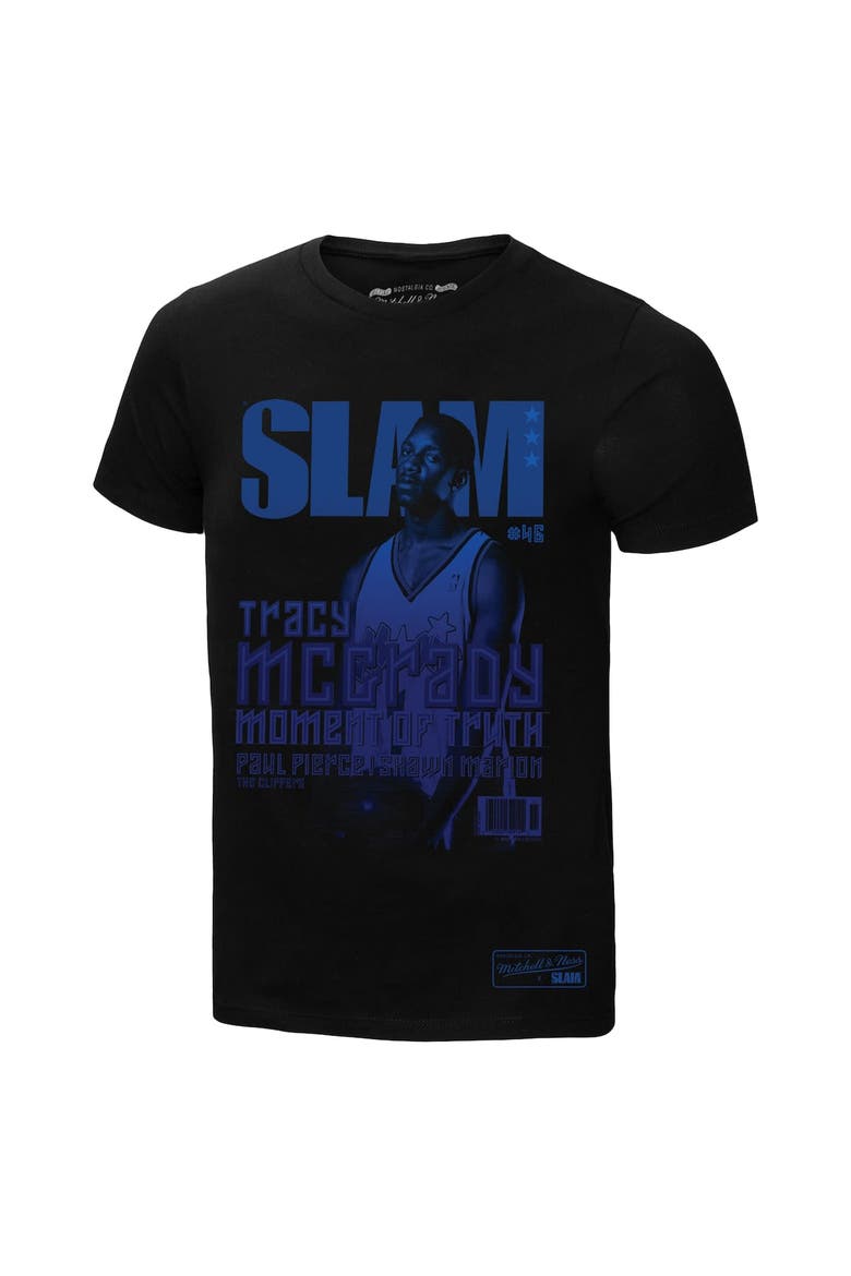 Men's Mitchell & Ness Tracy McGrady Black Orlando Magic SLAM Gradient T-Shirt, Alternate, color, Black