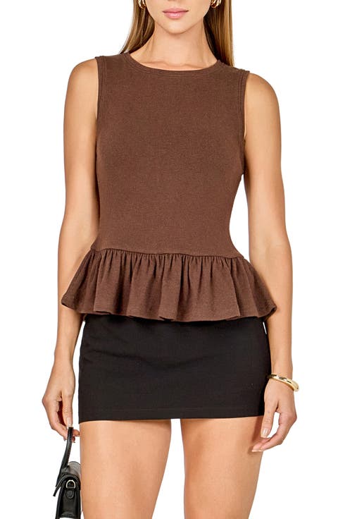 Knit Peplum Tank