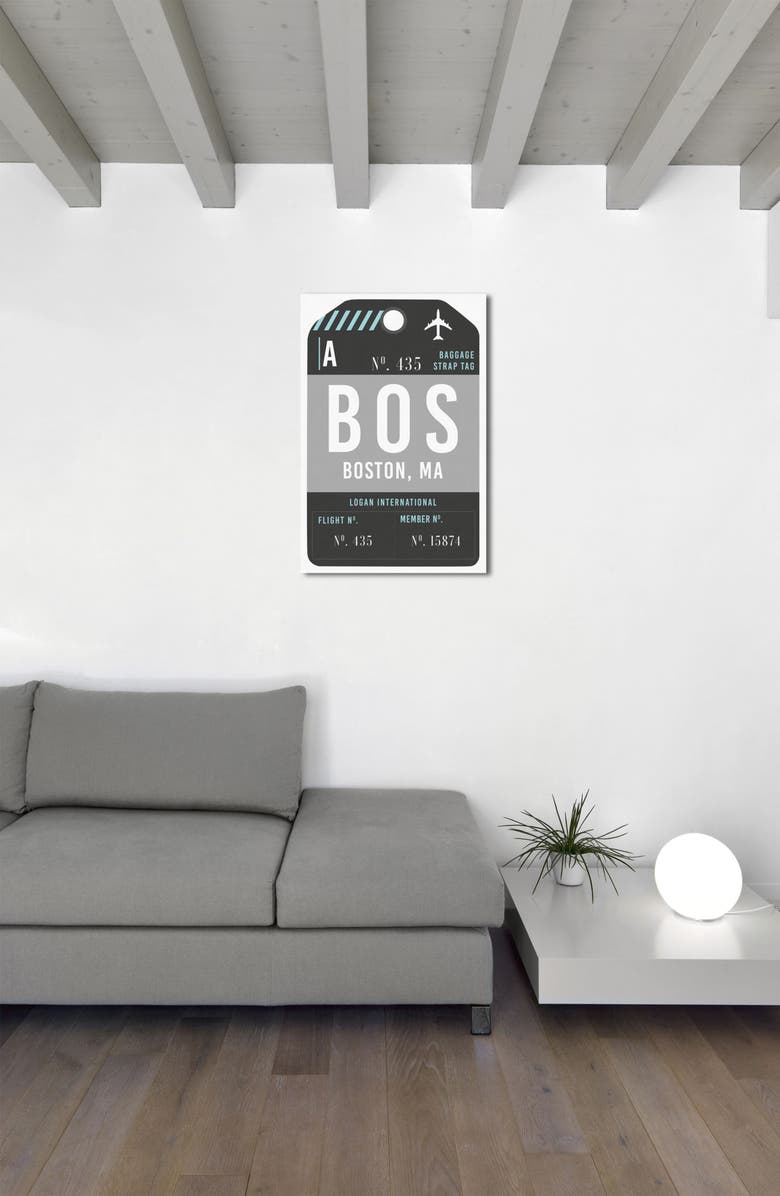 Oliver Gal Boston Luggage Tag Wall Art, Alternate, color, 