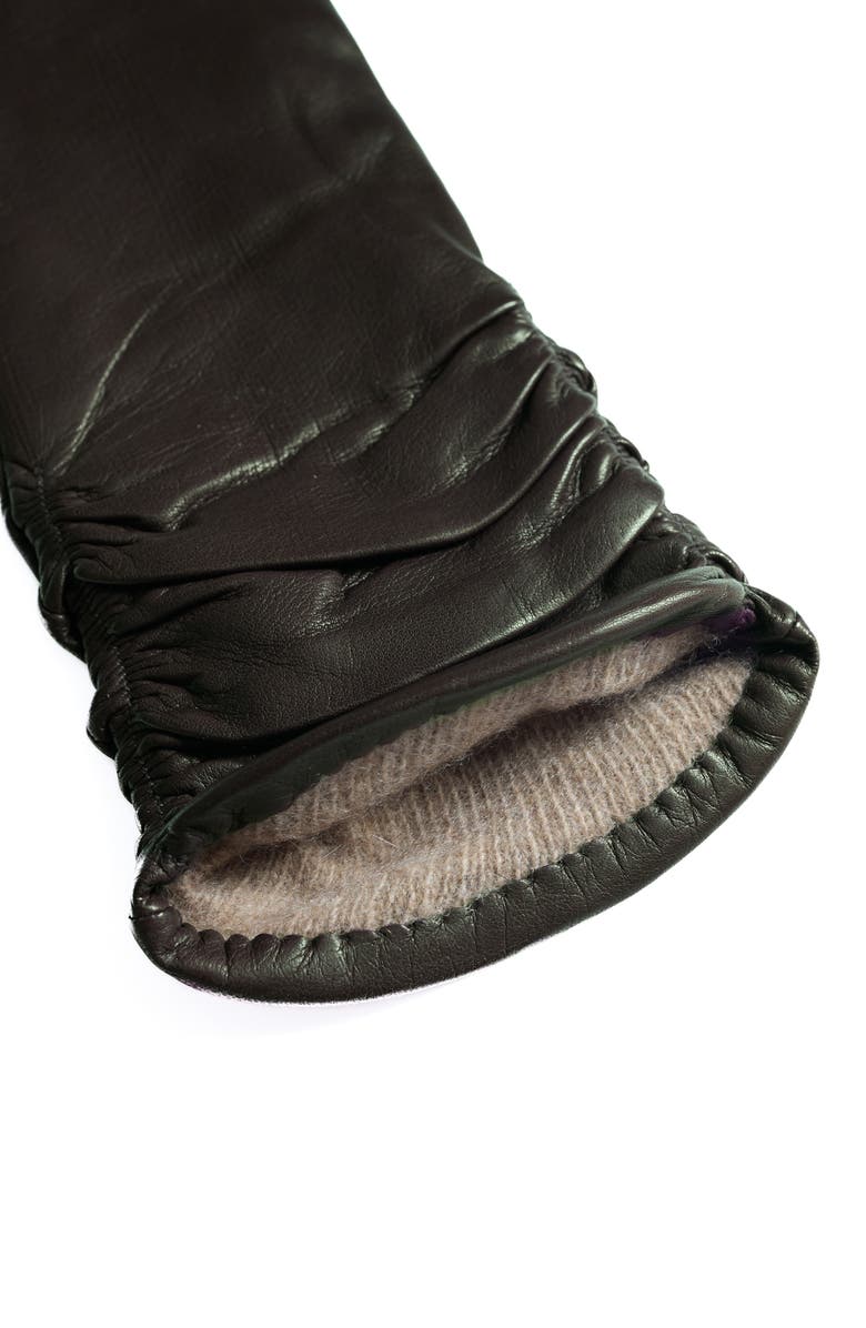 Paula Rowan Meggan Silk Lined Leather Gloves, Alternate, color, Forest Green