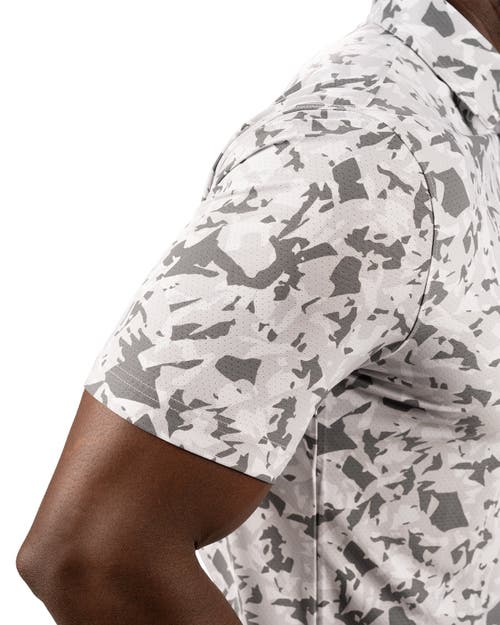 Black Clover Camo Mix Polo In White