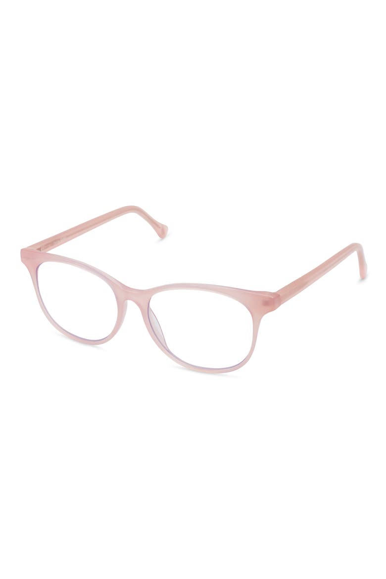 Lovelace 51mm Cat Eye Blue Light Blocking Glasses, Alternate, color, ROSE MALLOW/ CLEAR