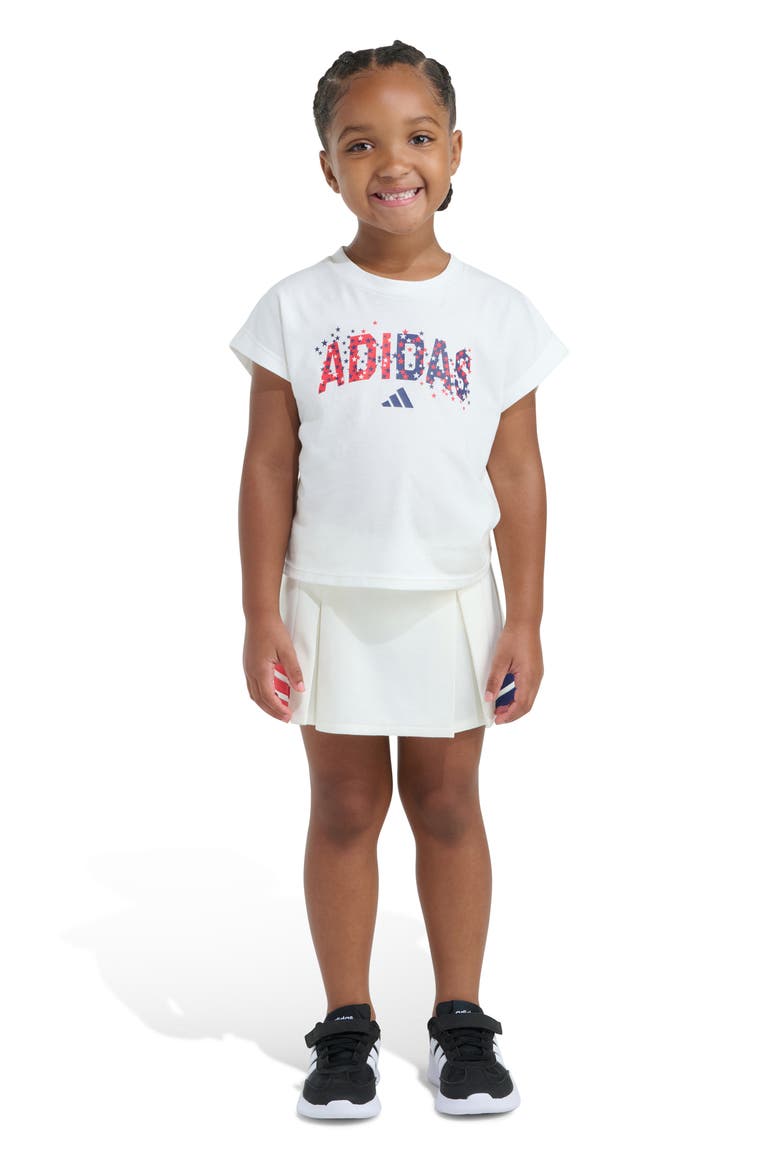 Logo Graphic T-Shirt & Skirt Set, Alternate, color, OFF WHITE