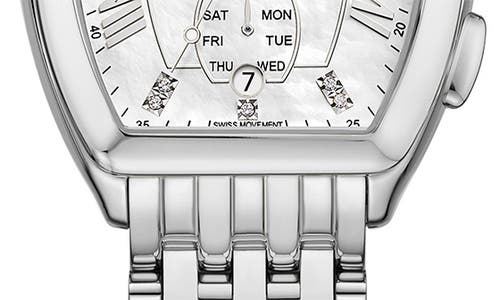 Michele Releve Diamond Bracelet Watch, 45mm In Silver