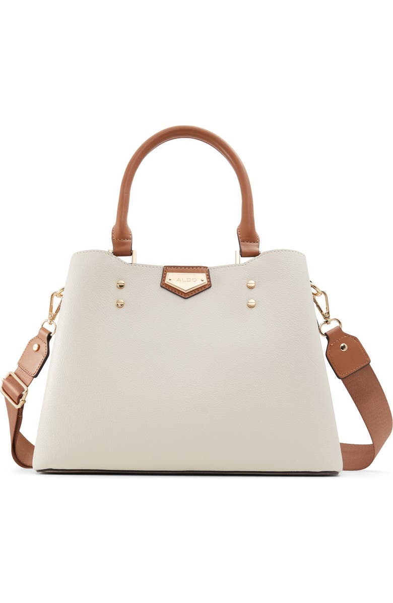 ALDO Caraever Faux Leather Satchel, Main, color,