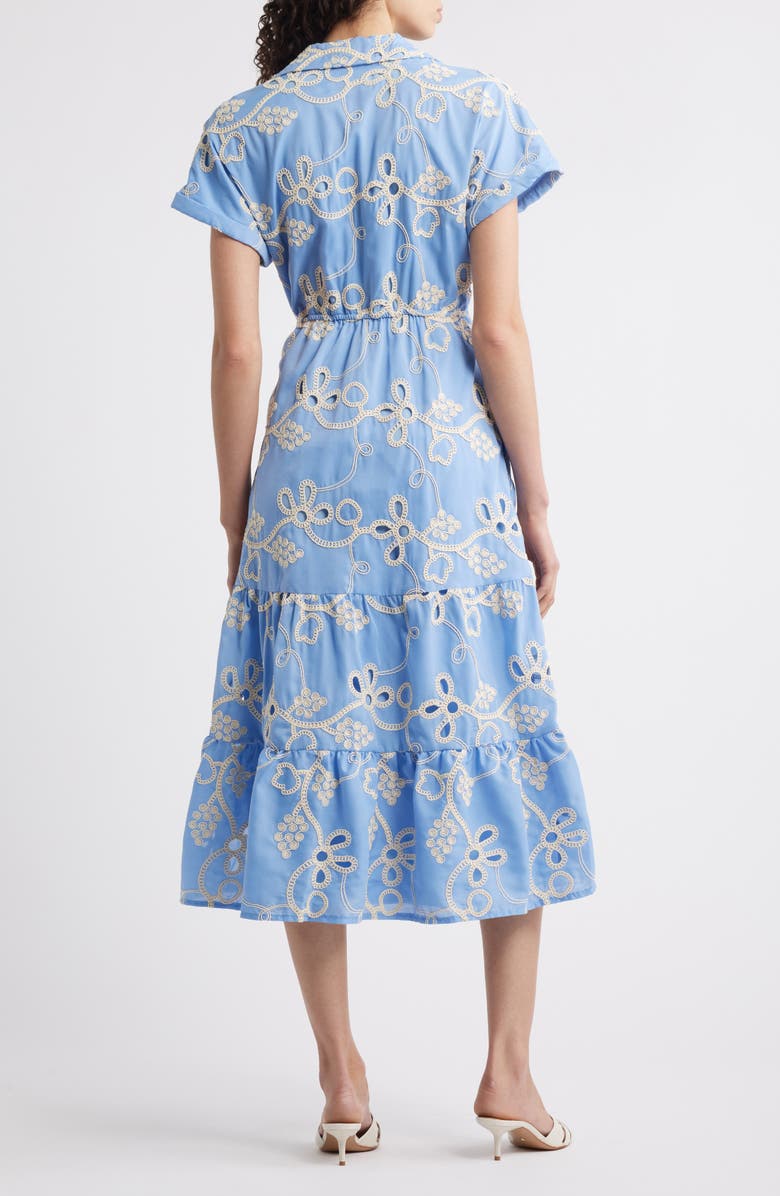Sam Edelman Embroidered Tiered Midi Shirtdress, Alternate, color,