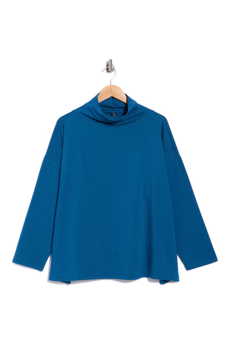 High Funnel Neck Box Top, Main, color, ATLANTIS