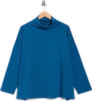 Eileen Fisher High Funnel Neck Box Top