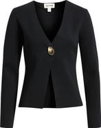 Open Edit Structured One-Button Cardigan