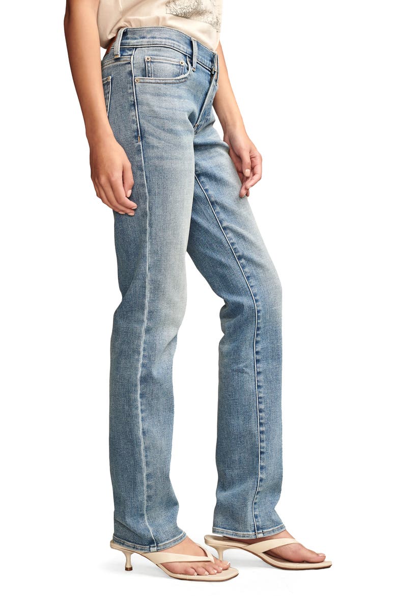 Sweet Mid Rise Straight Leg Jeans, Alternate, color, WANDERER