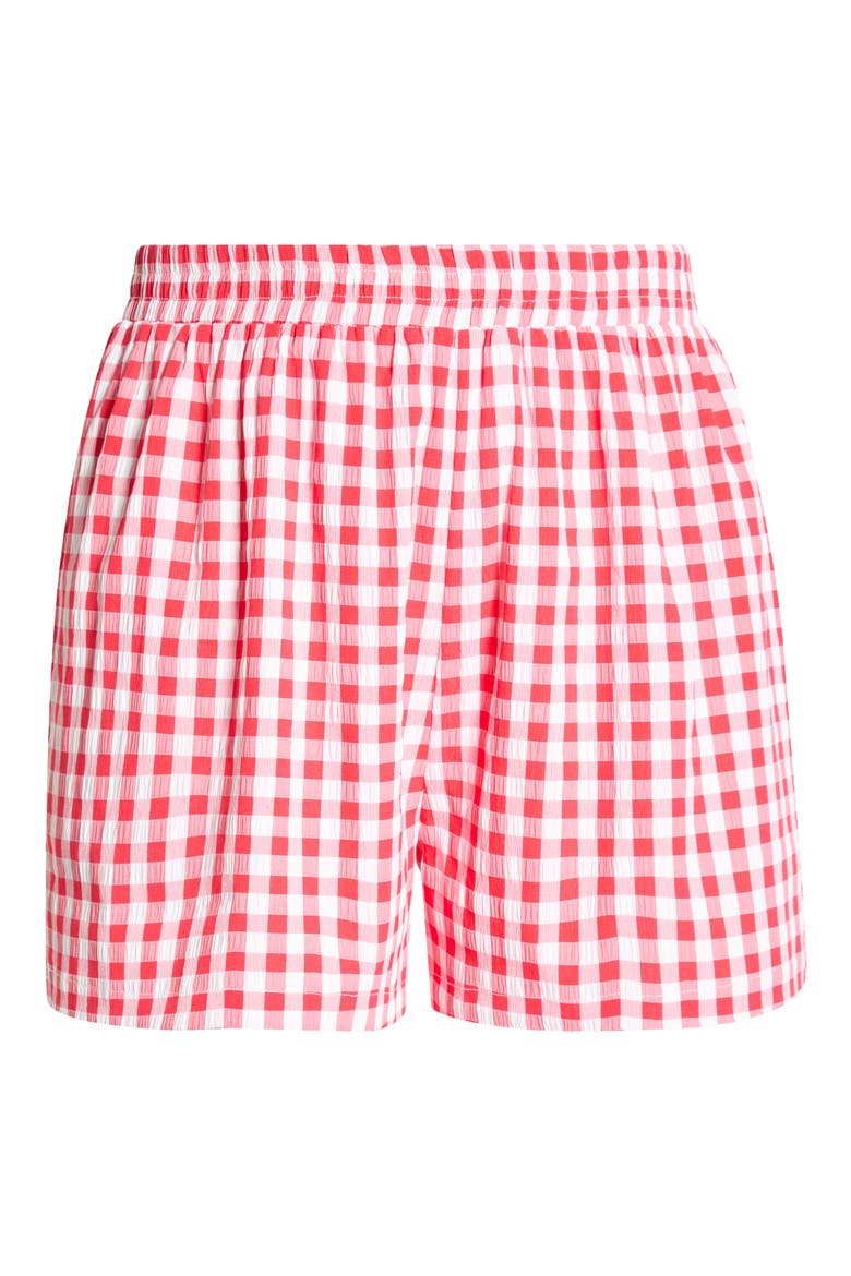 Macon High Waist Shorts, Alternate, color, RED-WHITE