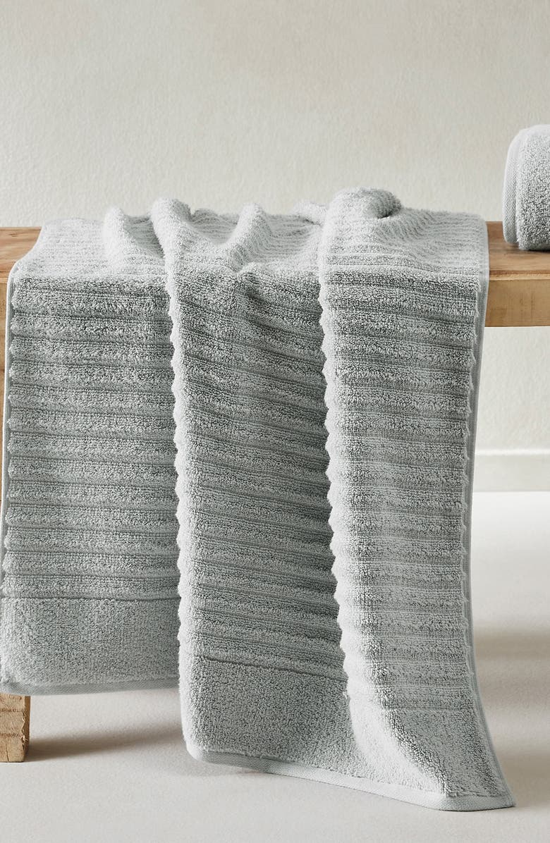 Woven & Weft Combed Cotton 4-Pack Bath Towels, Alternate, color, Soft Grey