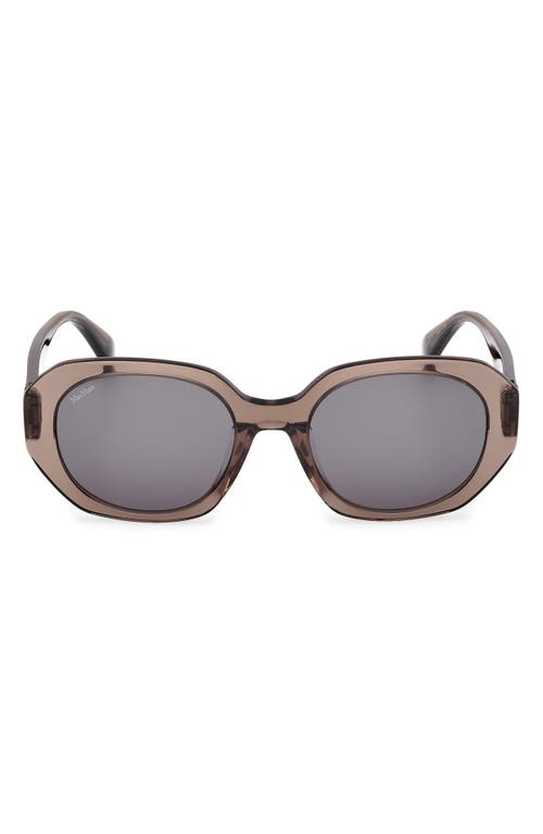 Max Mara 54mm Round Sunglasses In Brown