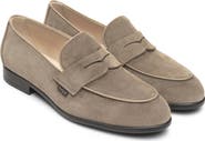 NeroGiardini Suede Slip-On Penny Loafer