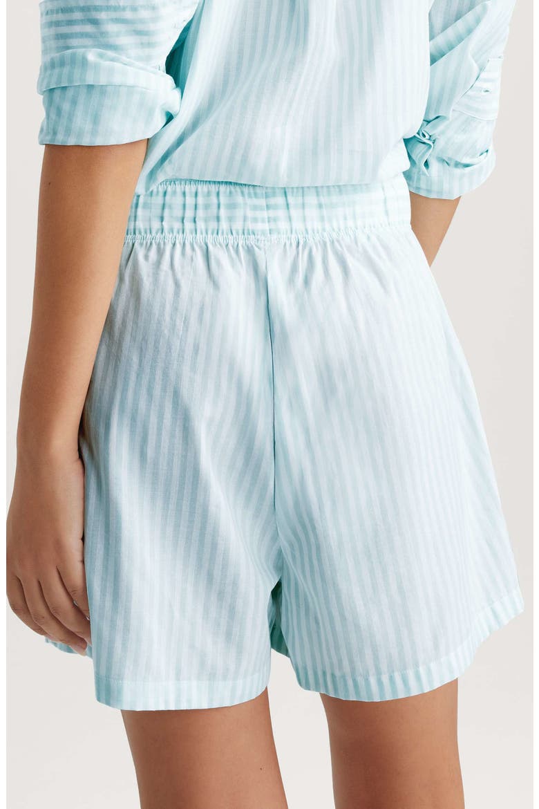 Stripe High Waist Woven Sleep Shorts, Alternate, color, CLEARWATER COASTAL STRIPE