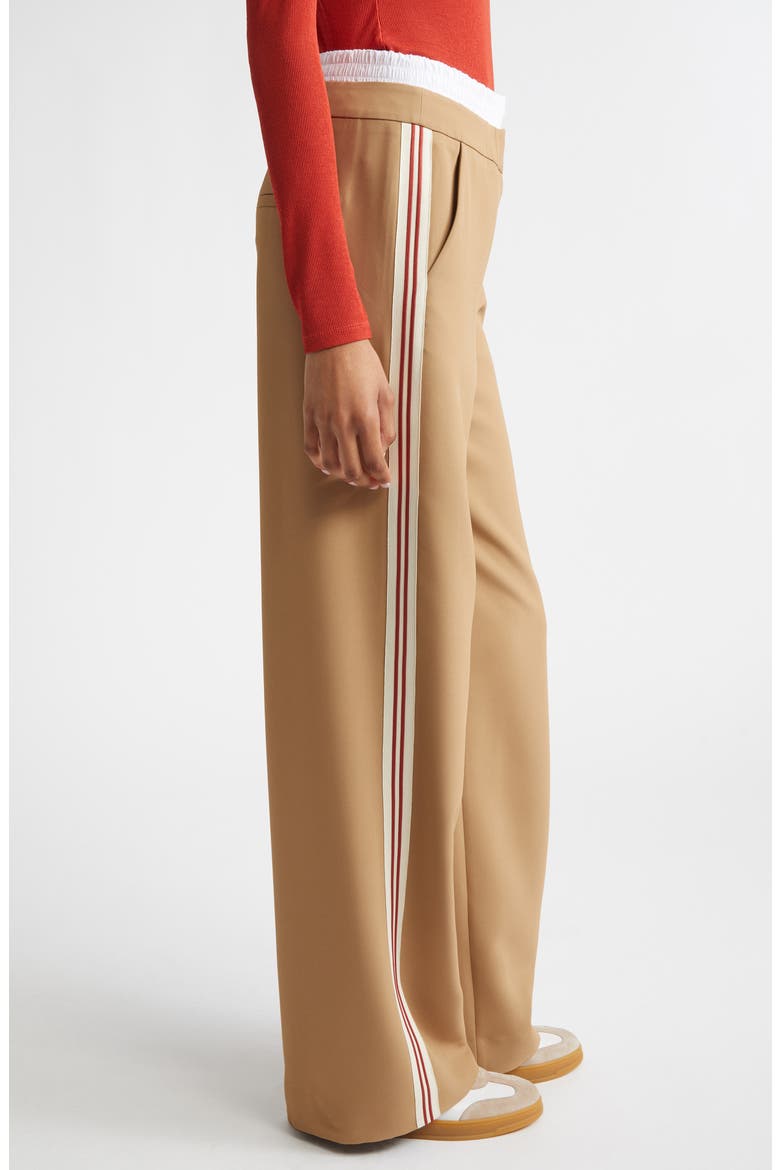 Eugene Boxer Waist Side Stripe Gabardine Pants, Alternate, color, KHAKI