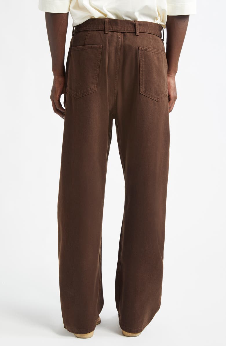 Lemaire Twisted Seam Belted Straight Leg Pants, Alternate, color, 