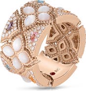 Roberto Coin Venetian Princess Carnival Diamond & Jewel Cigar Band Ring