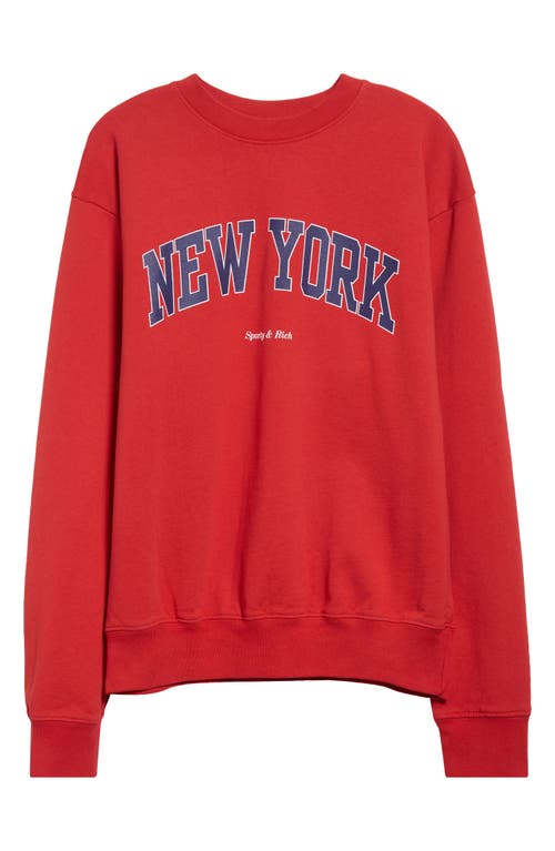 Sporty And Rich Sporty & Rich New York Ivy Cotton Crewneck Sweatshirt