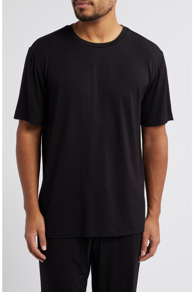 Moonlight Eco Stretch Modal Pajama T-Shirt, Main, color, BLACK