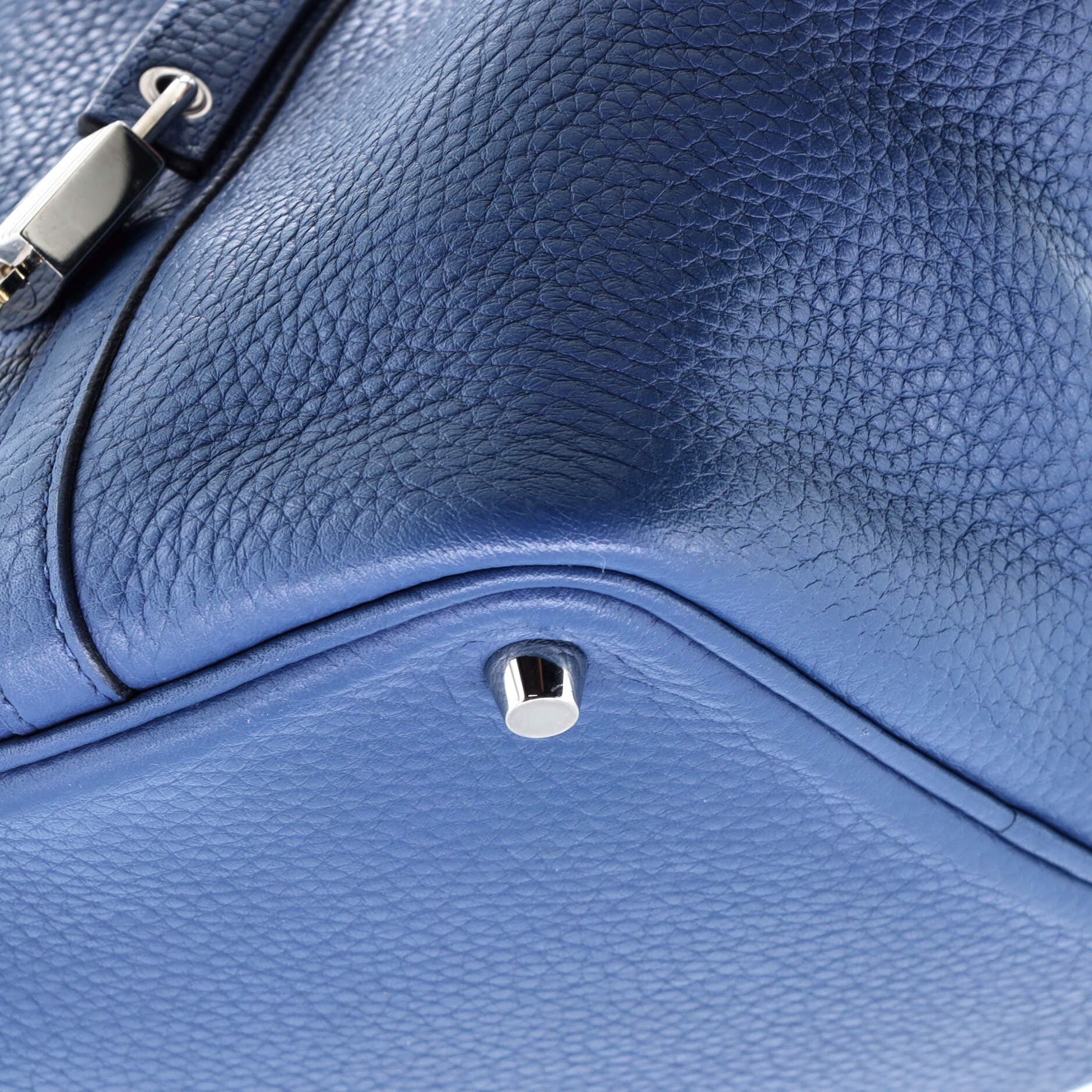 Pre-Owned Hermes Picotin Lock Bag Clemence PM, Alternate, color, Bleu Agate