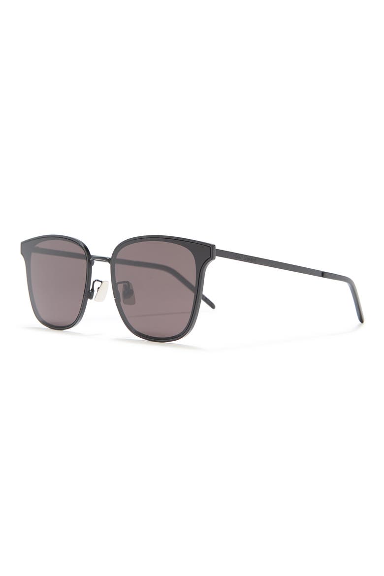 54mm Square Sunglasses, Alternate, color, BLACK BLACK BLACK