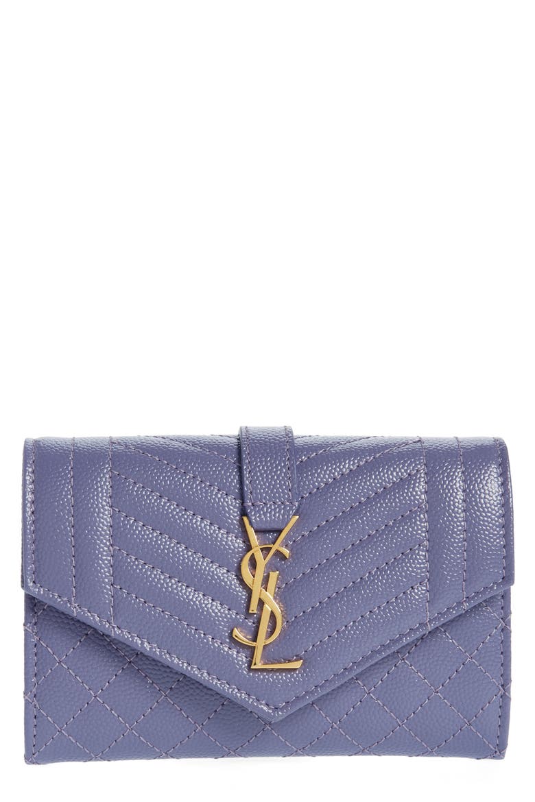Small Monogram Quilted Leather Wallet, Main, color, 5126 DARK WI